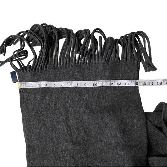 Lucky Brand Gray Frilly Scarf 65” Length 15” Wide 87” Length with Frills NWT - Picture 7 of 8